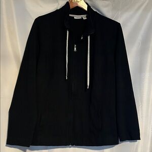 Croft & Barrow Classic Black Zip-Up Jacket